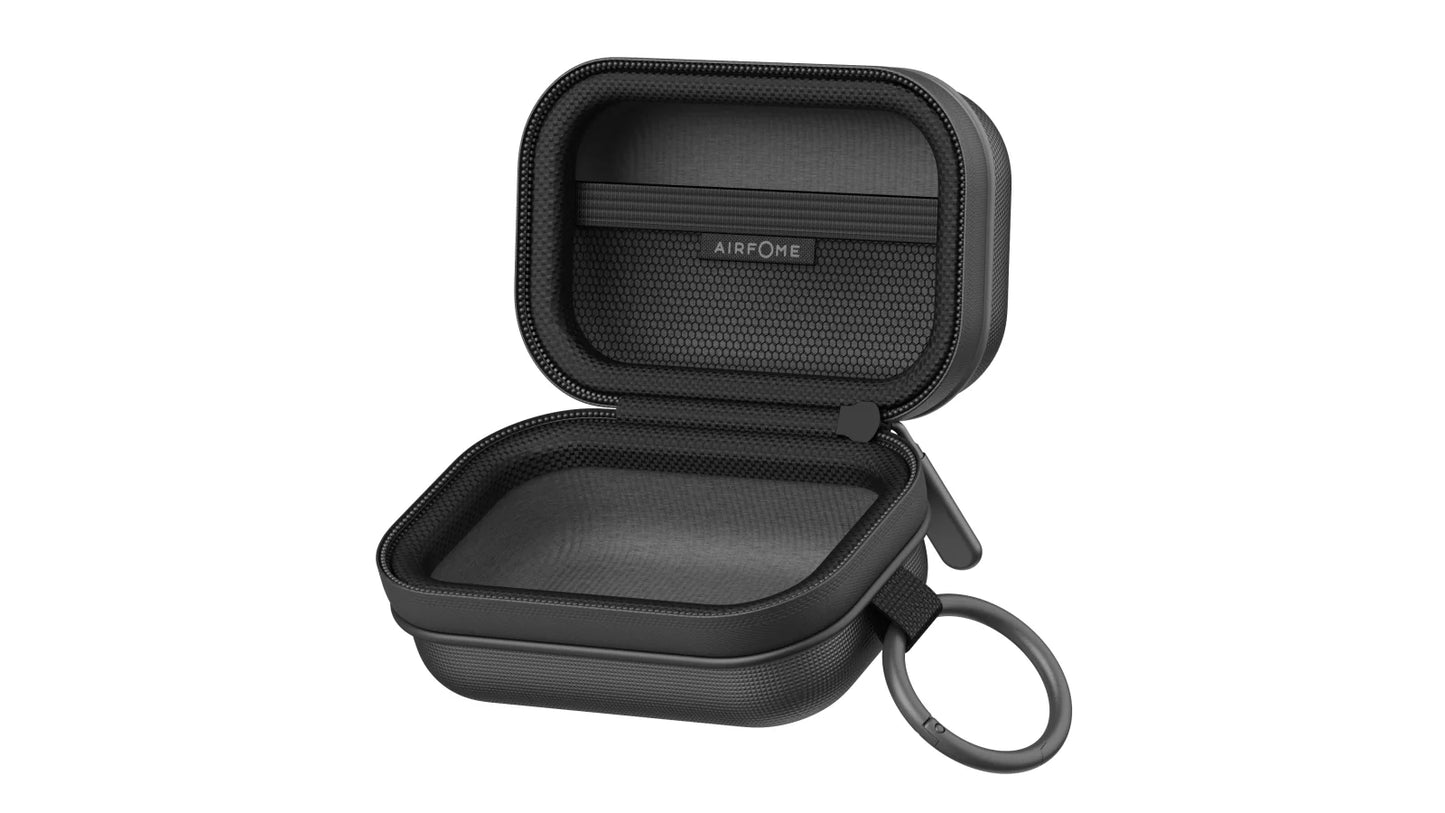Open Airfome hard-shell carrying case designed for Mifo Gen 4 Wireless Earbuds